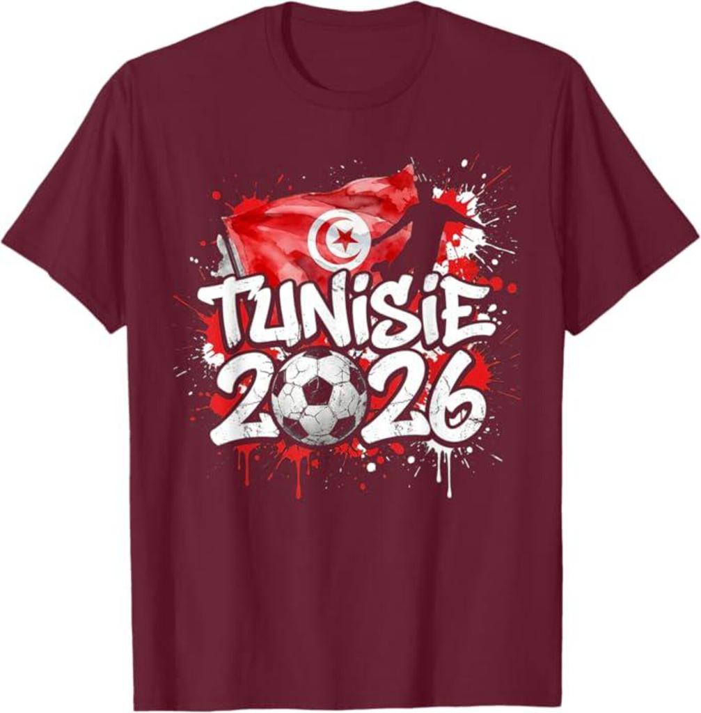 Tunisie 26 Soccer Shirt, Graffiti Art Tunisian Flag Tee, Football Fan Apparel