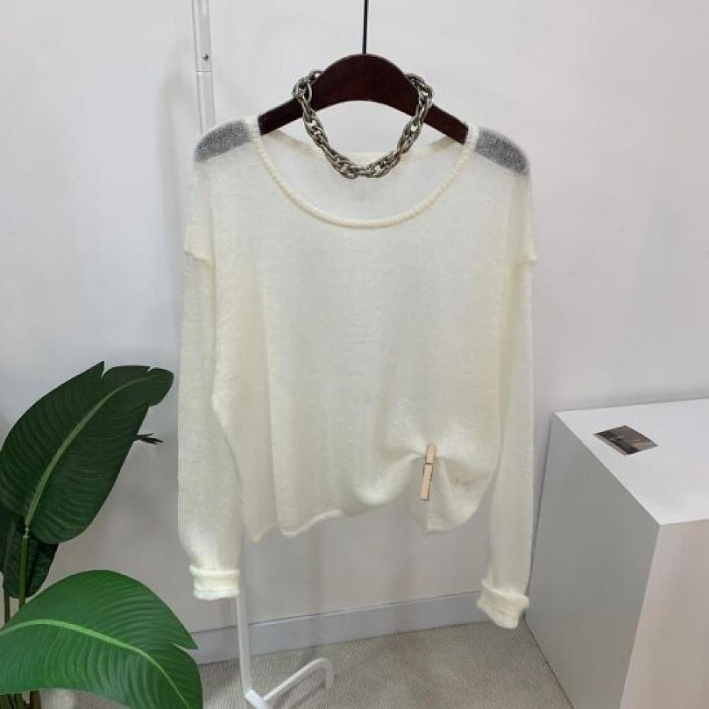 C S In The Room Land Wool 30 Sheer baSiC Long Sleeve Knit 4 ColorS
