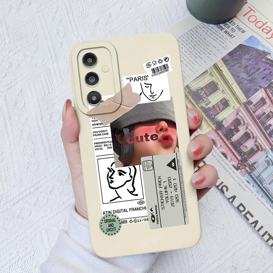 Чехол для Samsung Galaxy A31 A51 A14 A13 A04 A03 A02 M13 M23 M32 M54 Sweet Girls Lover Square Liquid Мягкий противоударный чехол для Samsung Para Fundas
