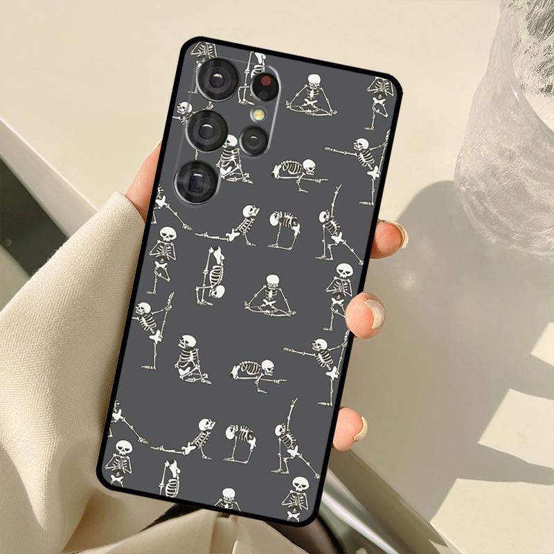 Чехол для телефона Skeleton Yoga для Samsung Galaxy S23 S22 Ultra S21 S20 FE S8 S9 S10 Note 10 Plus Note 20 Ultra