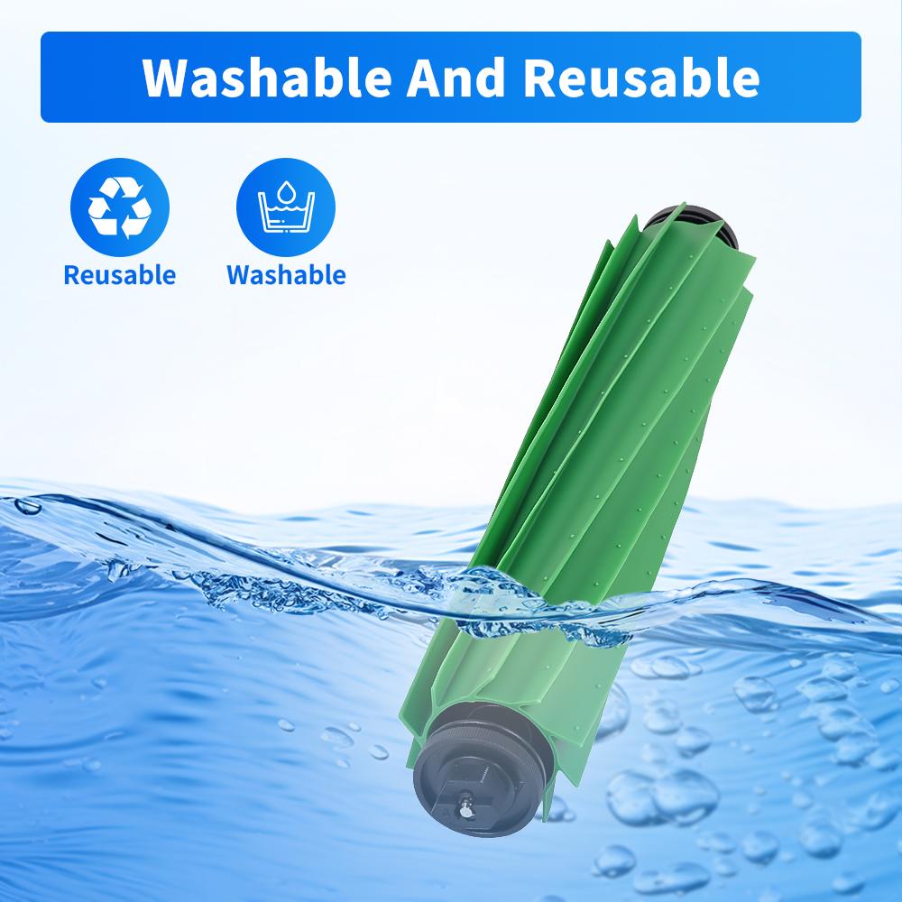 Main Brush Replacement For iRobot Roomba Plus 405 Combo/Plus 505 Combo/Roomba 205 Robot Vacuum Cleaner Rubber Rolling Brush Part