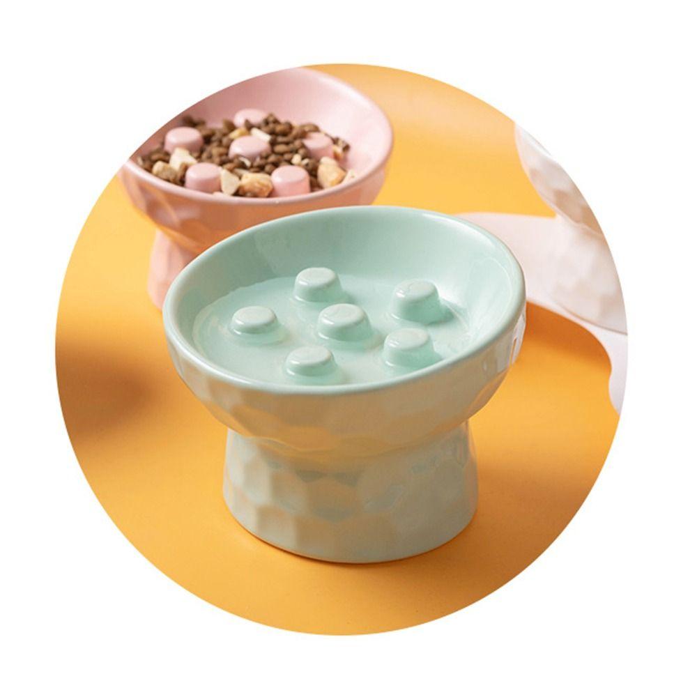 Миска-медленнокрм для кошек с защитой от опрокидывания, керамическая, для питья и еды, кормушка, для влажного и сухого корма