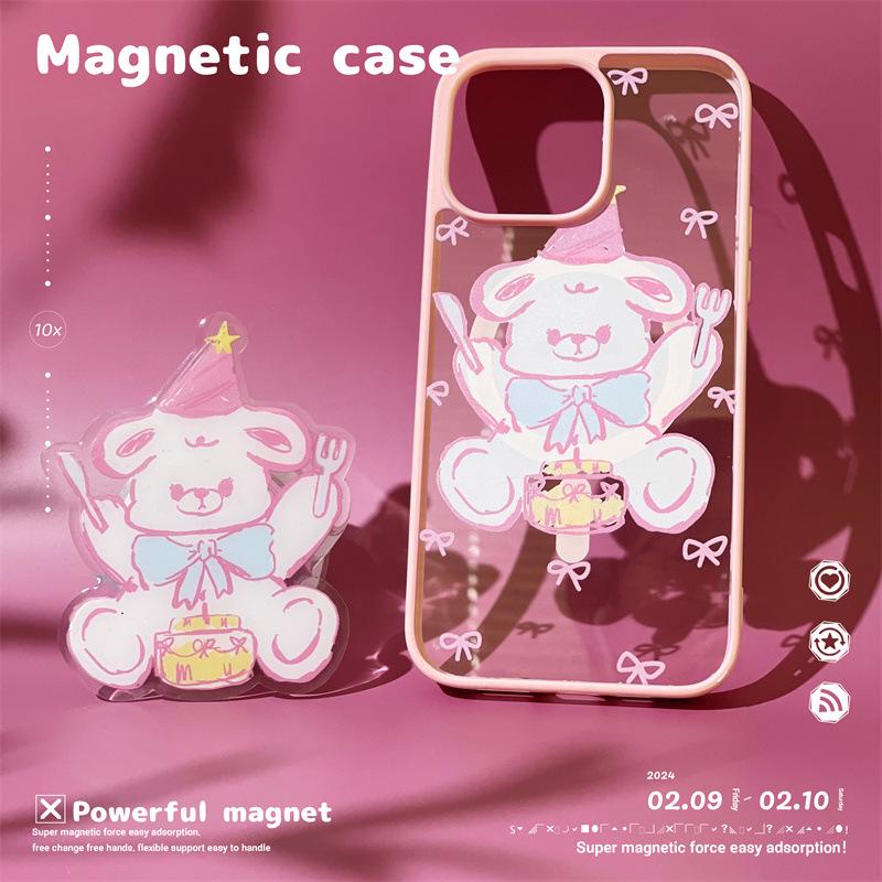 Матовый магнитный чехол Zhitai для iPhone 15/14/13 Pro Max - Совместим с 12, Магнитная подставка для 11