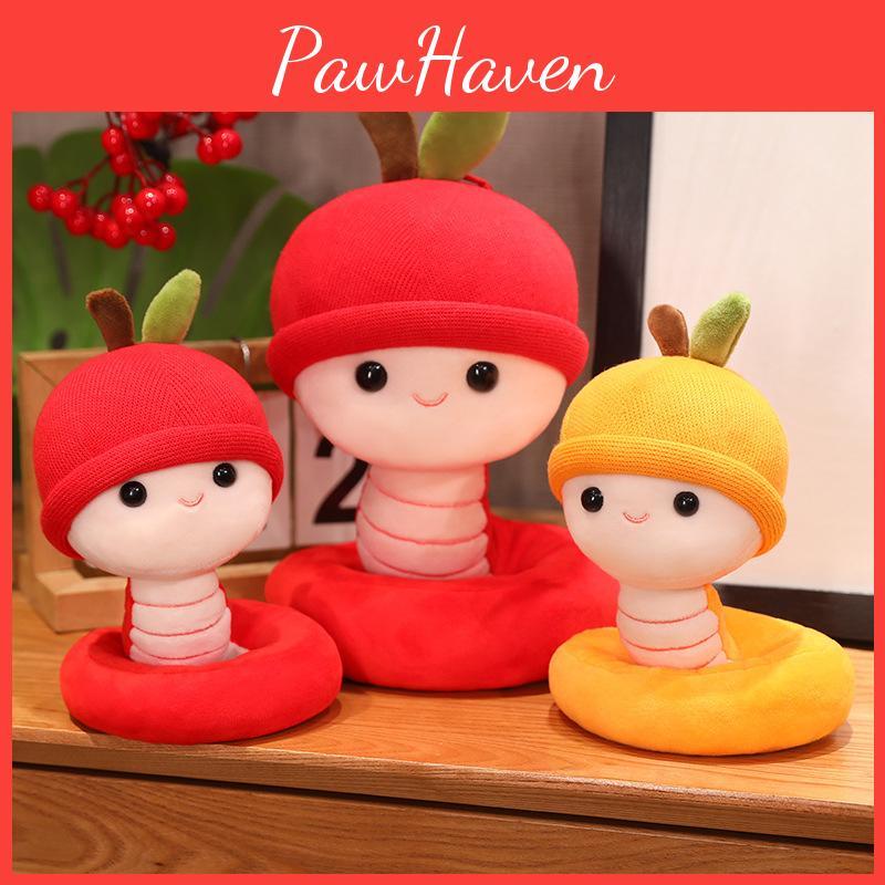 Chinese Year New Zodiac Snake Plush Toy Mascot Stuffed Doll Holiday Gift Decor