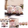 Cute Plush Animal Keychain Fluffy Sheep Pig Dog Monkey Rabbit Soft Bag Charm