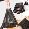 3-roll Thickened Drawcord Closed Garbage Bag Affordable Household Portable Trash Can Medium And Large Plastic Bag