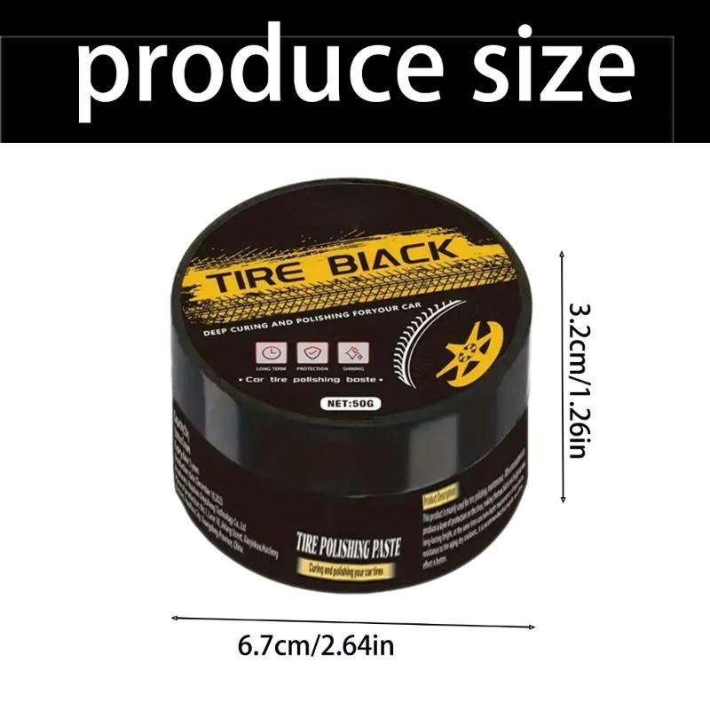 Воск для обновления резины для различных поверхностей 50 г Быстрое нанесение Состав для очистки шин для мотоциклетных шин и ухода за автомобилем