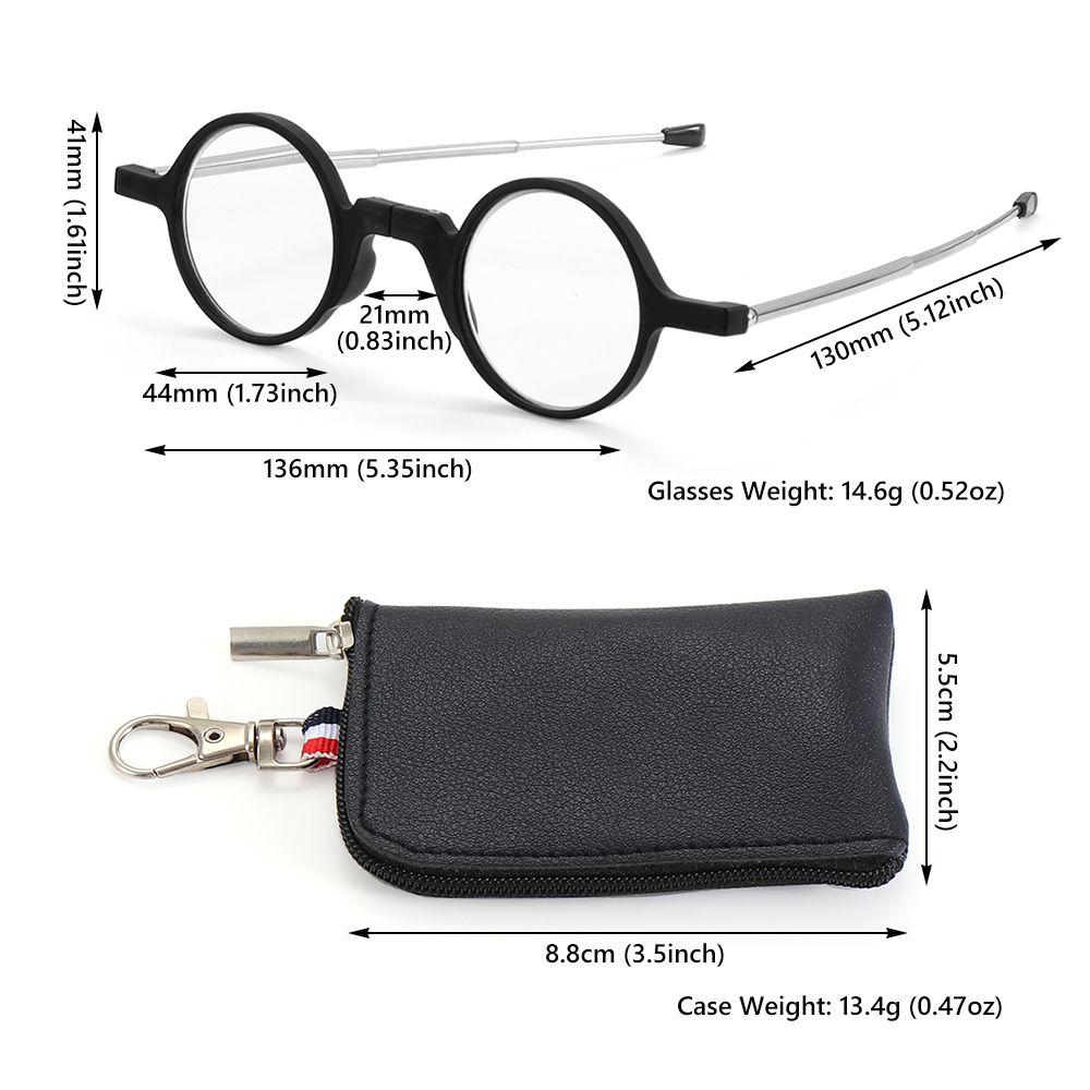Carry Folding for Women & Men with Keychain Case Mini Reading Glasses Presbyopia Eyeglasses Readers
