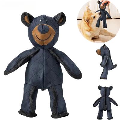 Небьющаяся экстремальная игрушка-медведь для собак, жевательная игрушка, неразрушимая плюшевая игрушка для собак с пищащим звуком, прочная, прочная, прочная игрушка для собак, которую можно жевать