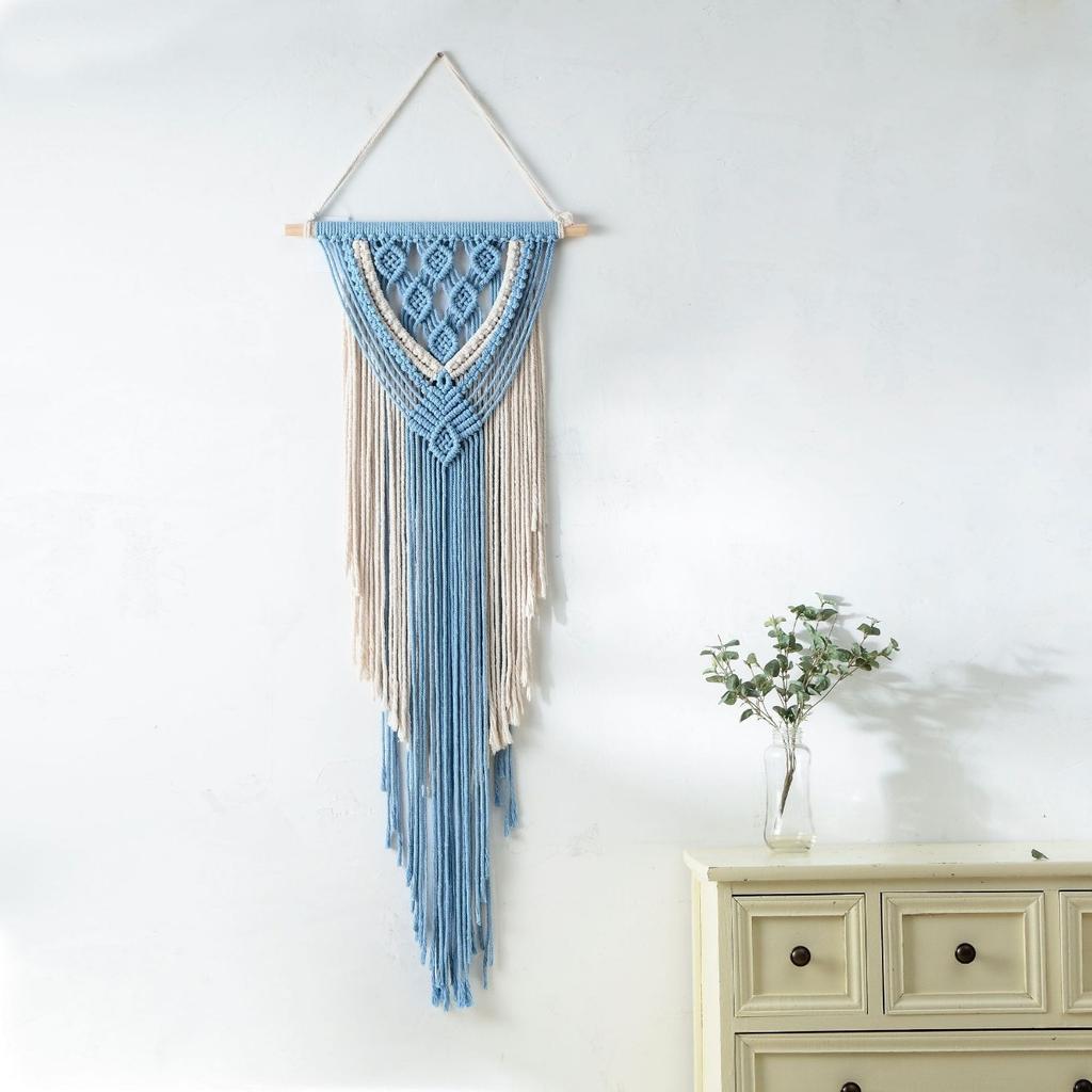 Ручная работа, плетеная макраме, настенное украшение в стиле бохо, декор для стен в стиле макраме, кисточка, богемный настенный декор для спальни, гостиной, ванной, детской комнаты
