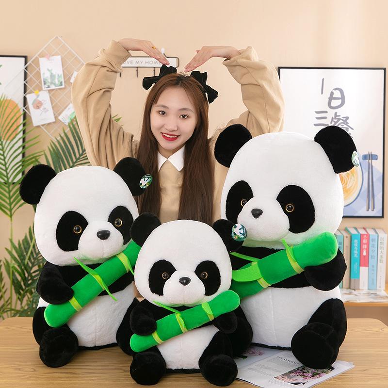 Cute Bamboo Panda Doll Hug Bamboo Giant Panda Doll Scenic Area Gift Event Gift Doll Plush Toys
