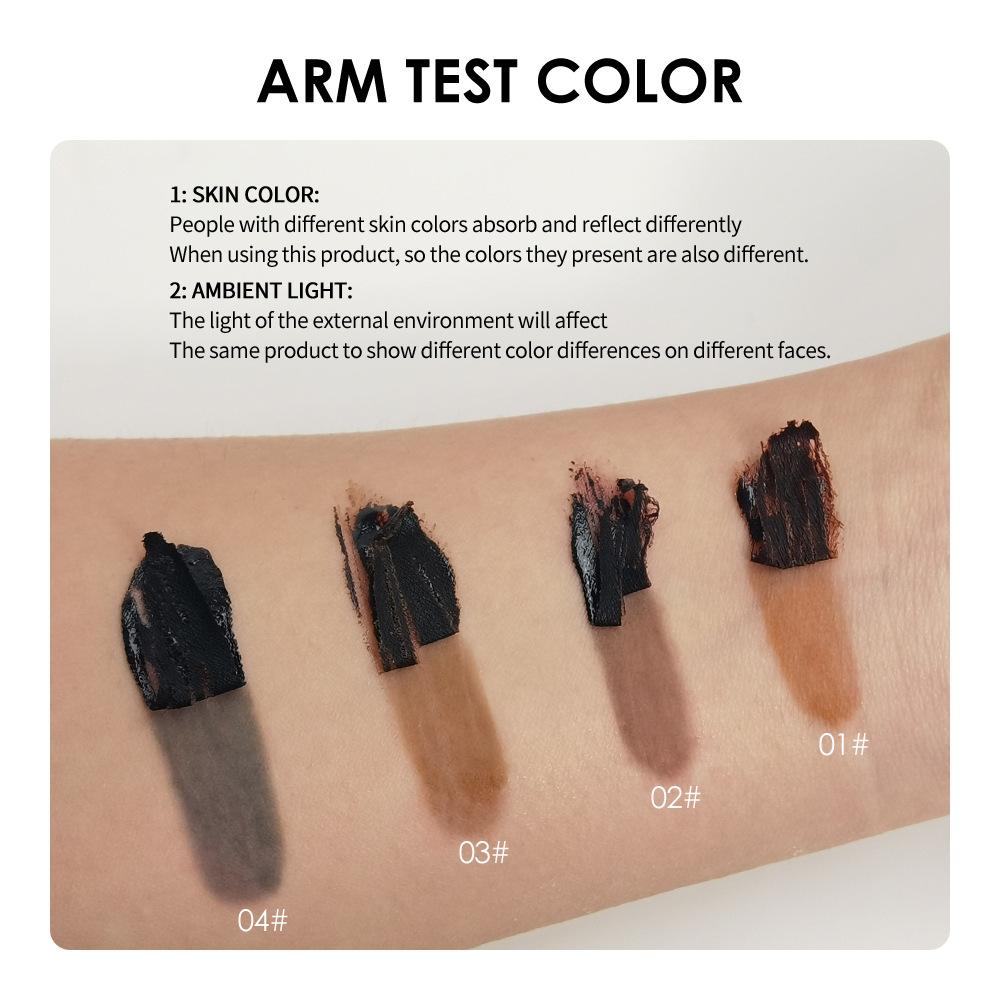Clubday 4pcs Tear Pull Eyebrow Cream Set Long-Lasting Waterproof Smudge-Proof Peel-Off Tint Gel Natural Easy Coloring Liquid Eyebrow Enhancer Makeup