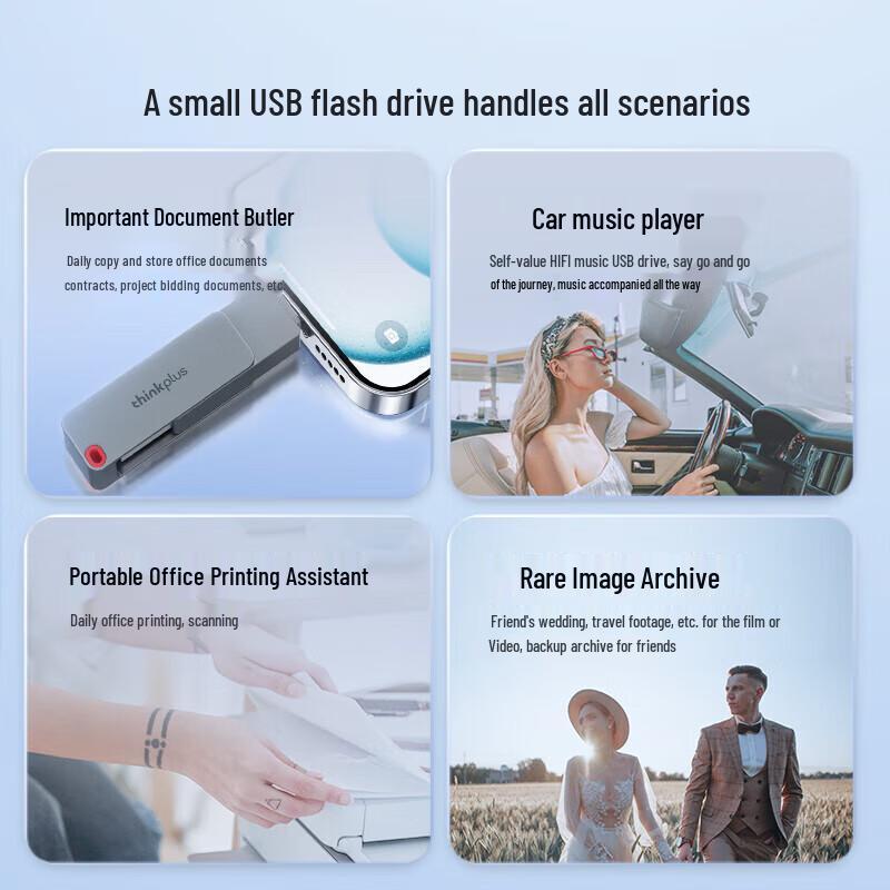 Lenovo Флеш-накопитель USB ThinkPlus TPU301 с двойным интерфейсом