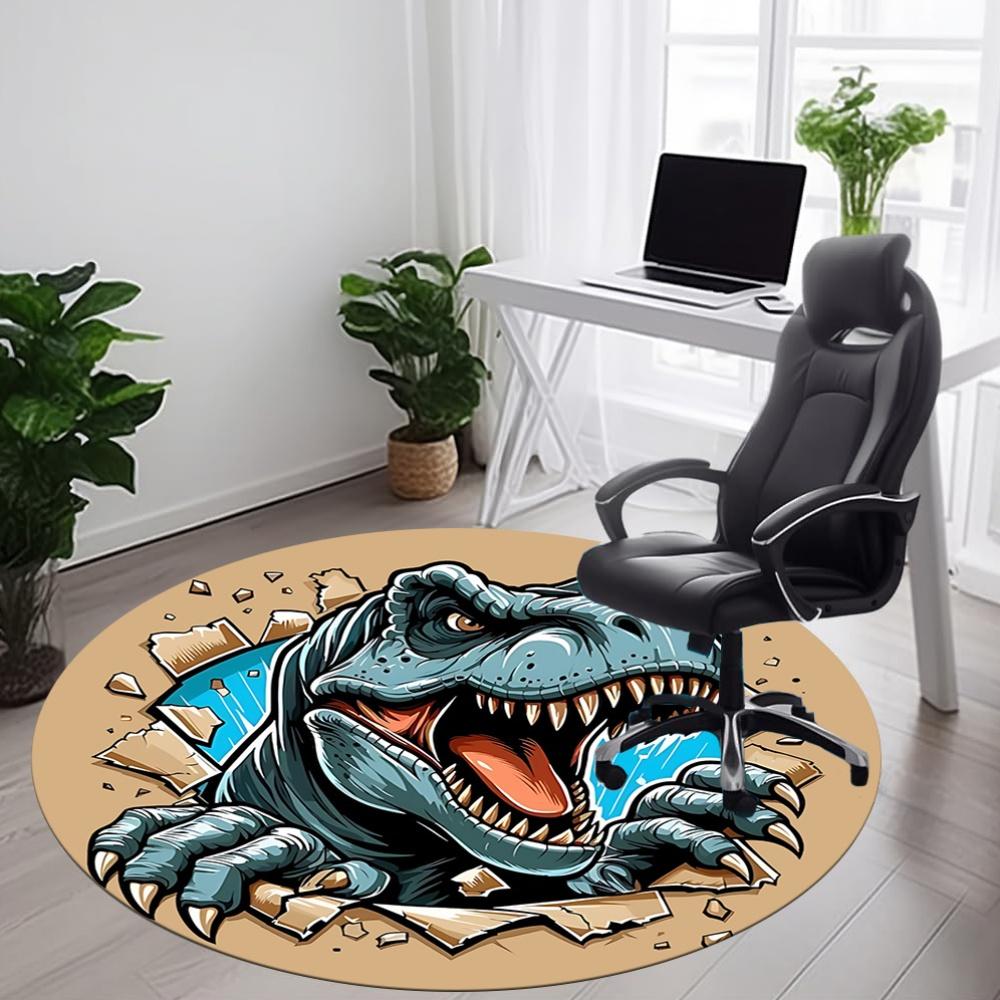 1 шт. Круглый ковер Dino Breakthrough для офиса, под офисные стулья, в спальню, гостиную, декор для дома, декорирование комнаты, доступен в различных размерах