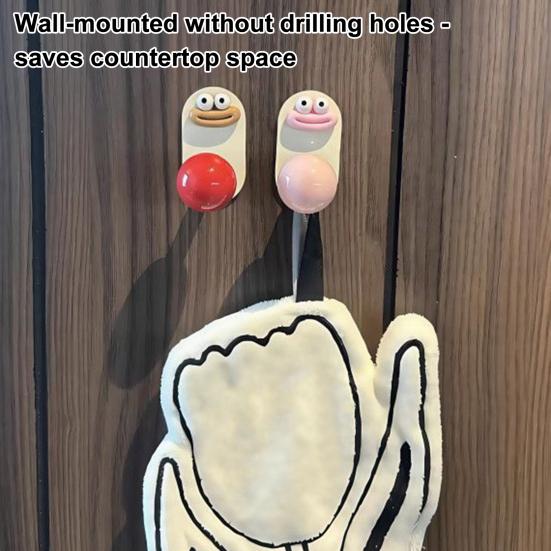 Adhesive Cartoon Hook Bathroom Towel Hook Waterproof Cute Wall Hook for Kitchen Utensils Bedroom Coats