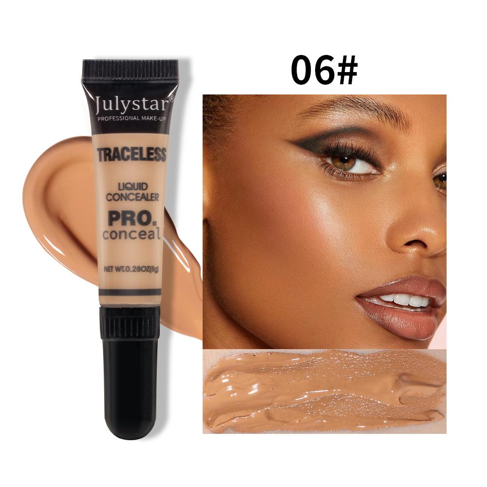 JULYSTAR Waterproof Concealer Facial Makeup Foundation Black Eye Circles Covering Liquid Foundation Oil Control Sweat Prevention