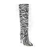 PU Autumn Winter Shoes Super Thin High Heels Zebra StripesPatterns Modern Boots Keep Warm Fashion Knee Boots