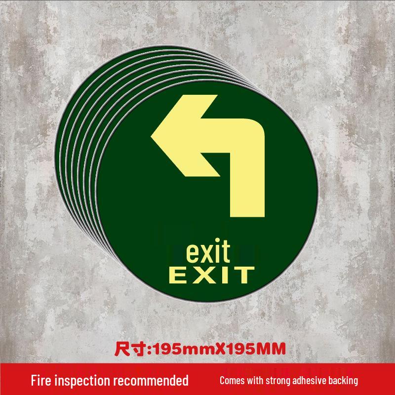 Luminous Self-Adhesive Floor Sticker for Fire Exit and Evacuation Pathway