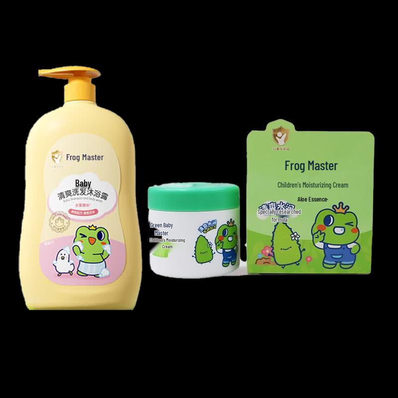 Frog Prince Baby Fruit Shampoo & Shower Gel with Aloe Vera Cream Set