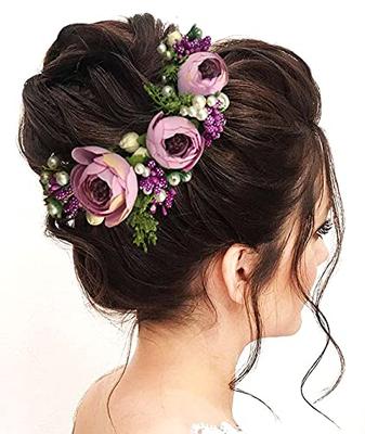 Hair Flare Искусственные Цветы Свадебные Аксессуары Для Волос Заколки Для Женщин - 2170, Фиолетовый