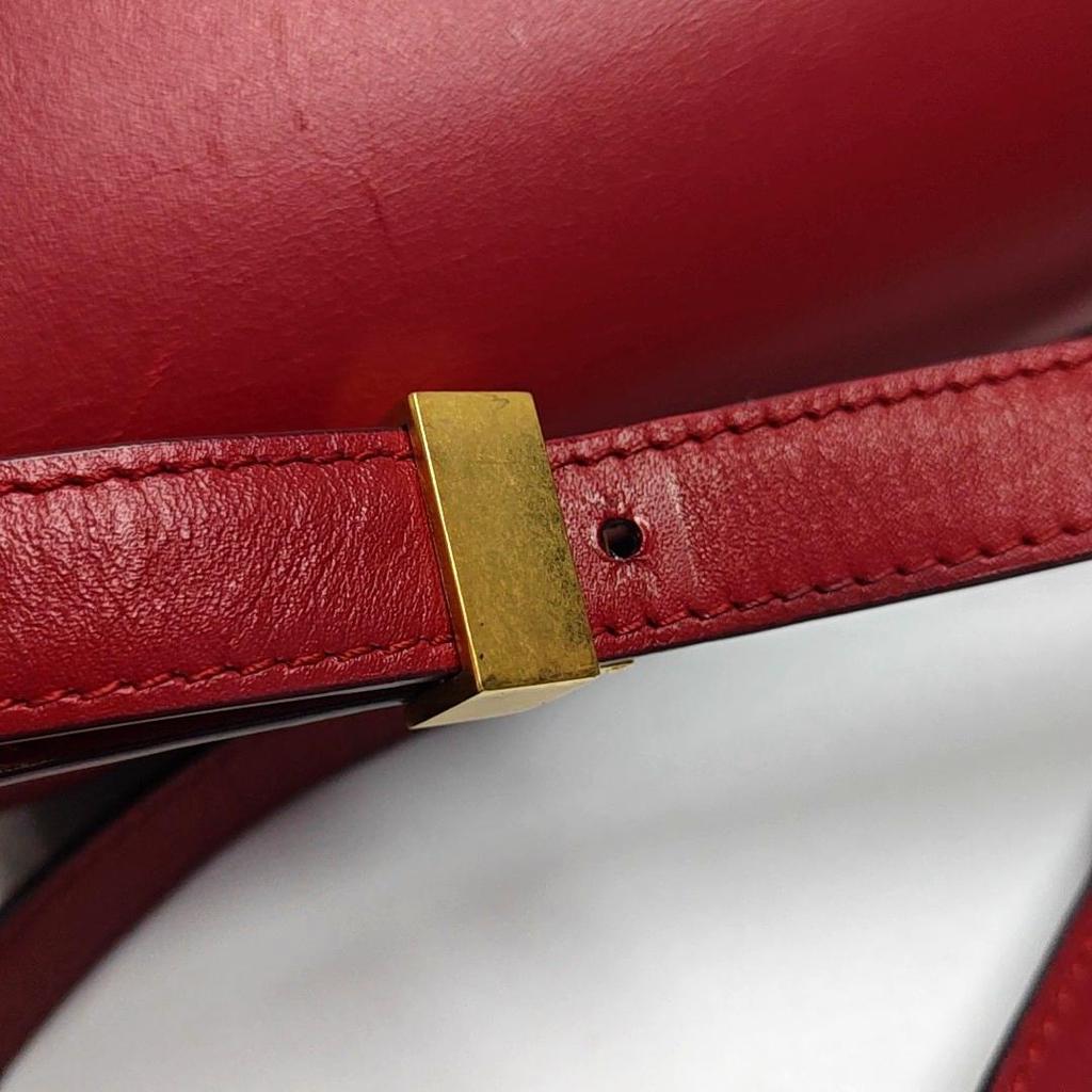 [Pre-Owned] Classic Box Series Gold Buckle Flap Polished Calfskin Tofu Bag - Very Good #4WWJ0W
