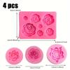 1 комплект/4 шт. набор силиконовых форм, размер розы, размер шоколадного торта, силиконовая форма для гипса, ароматерапия, подарок, моделирование, форма для украшения, стиль
