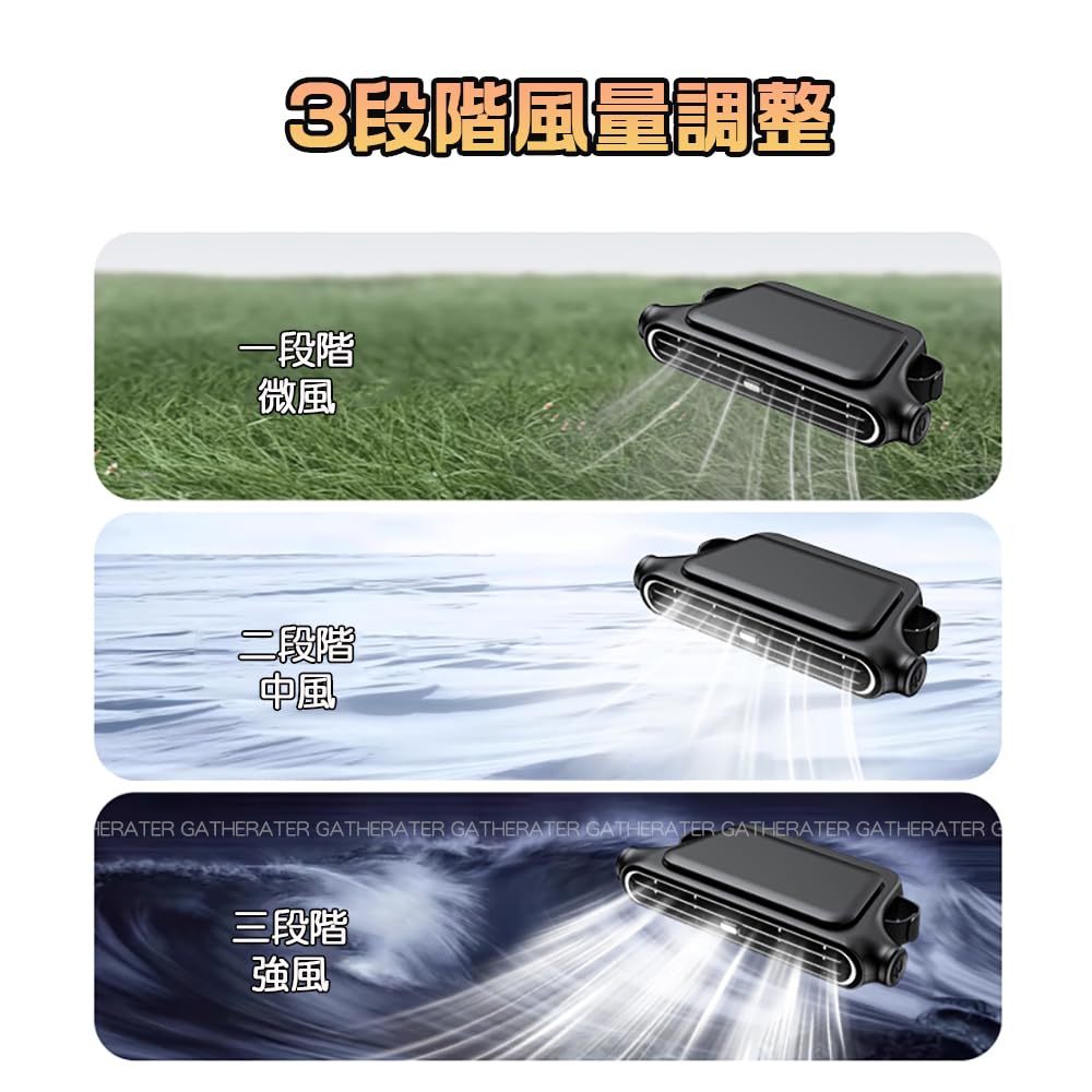 For Summer 3000mAh GATHERATER Car Seat Headrest USB Airflow Quiet and Rear Seat Air Car Headrest Refreshes Eliminates Improves Air Easy Perfect for