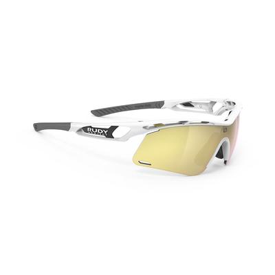 RUDY PROJECT Sports Sunglasses Slim White Gloss Multi Laser Gold Tralyx+ SP785769-0001