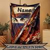 Custom Name Personalized Demon Slayer Print Blanket, Home Decor, Bedroom, Sofa, Camping, Couch, Gifts for Birthday Christmas
