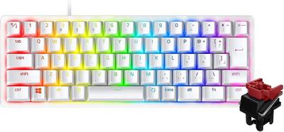 Huntsman Mini JP Компактная Игровая Линейная Оптическая Японская JP Mercury Линейная Тактильная Клавиатура Chroma, Без Цифрового Блока, Переключатель, Раскладка, 60% Раскладка, Белый,