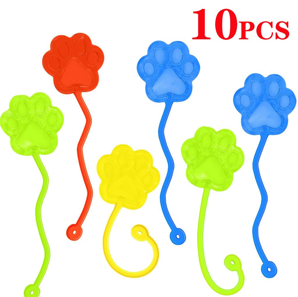 10/50Pcs Funny Sticky Hands Sensory Toy Palm Elastic Heart Foot Christmas Sticky Wall Climbing Squishy Toy For Kids Adult