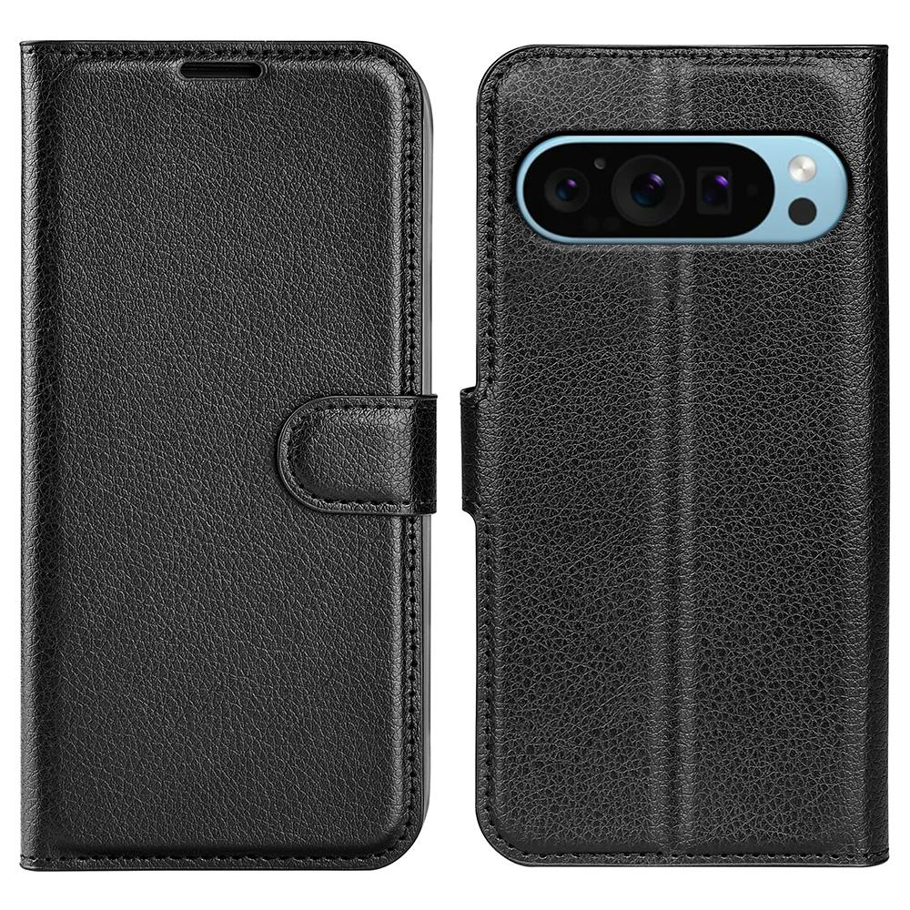 For Google Pixel 9/Pixel 9 Pro PU Leather Phone Case Litchi Texture Shockproof Cell Phone Back Cover