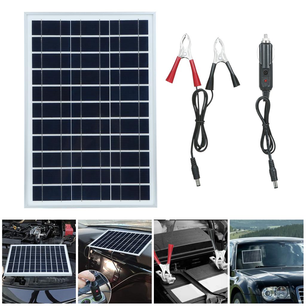 60W D C 5V/18V Flexible Solar Panel Kit Set IP65 Water Resistance/ D C Alligatoe Clip/ 1 * Car