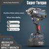800Nm Brushless 21V Lithium-Ion Impact Wrench for Auto Repair & Woodworking