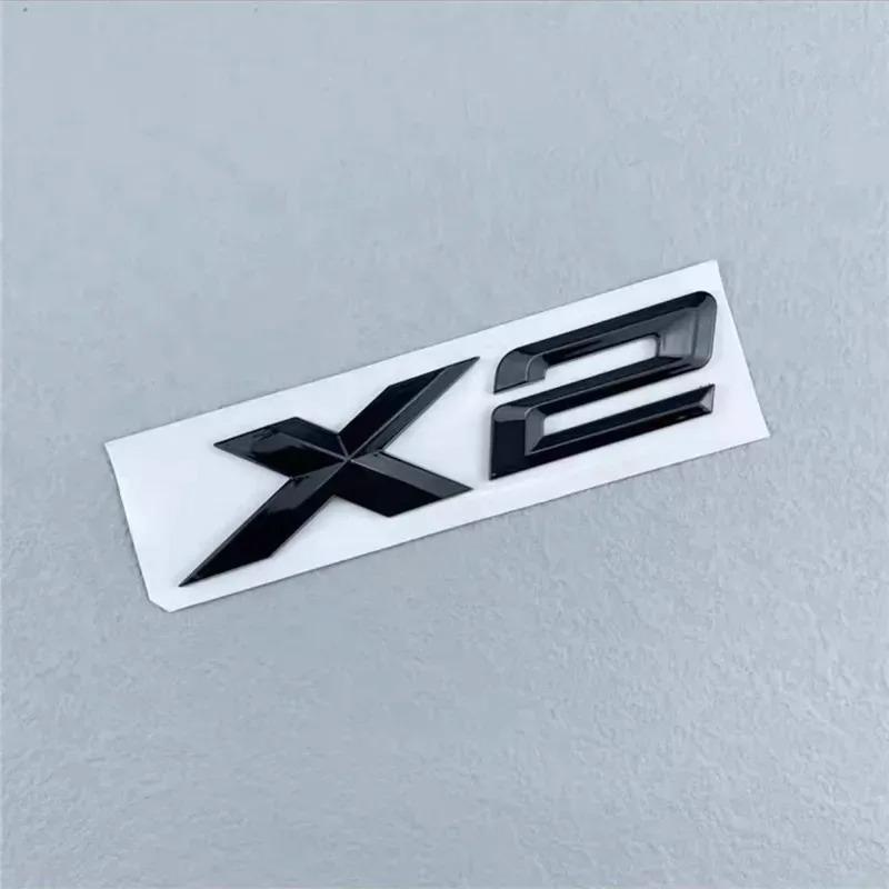 3D ABS Black Chrome Car Rear Trunk Letter Emblem Badge X1 X2 X3 X4 X5 X6 X7 for BMW E70 E53 F15 G05, Styling Stickers Decal