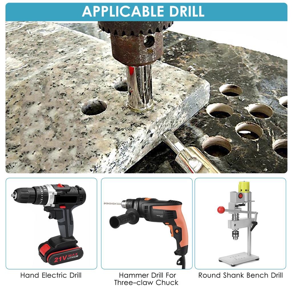 18 шт. алмазных сверл для керамики, набор сверл для алмазной кольцевой пилы 0,2 дюйма ~ 2 дюйма