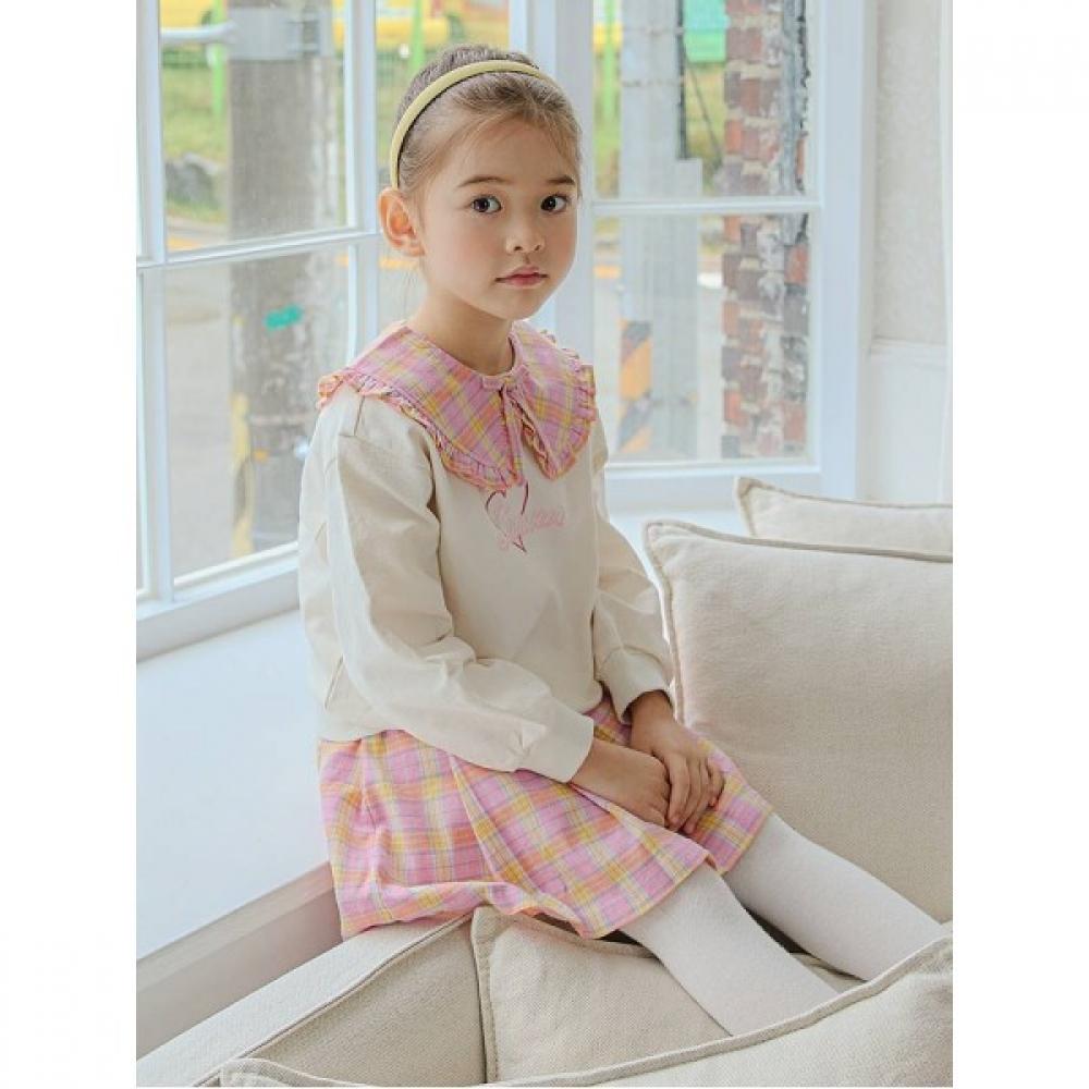 Юбка с воротником в клетку Olivan Lovely Pink 