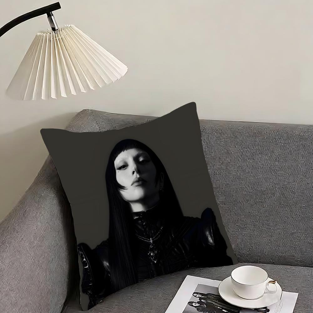 LLady GagaA Singer Cushion Cover Pillowcase Ultra Soft Skin Friendly Fabric Cloud Like Comfort Concealed Zipper