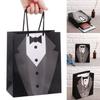 2/5pcs New Recyclable Party Supplies Tuxedo Groomsmen Thank You Shop Loot Gift Bag with Handles