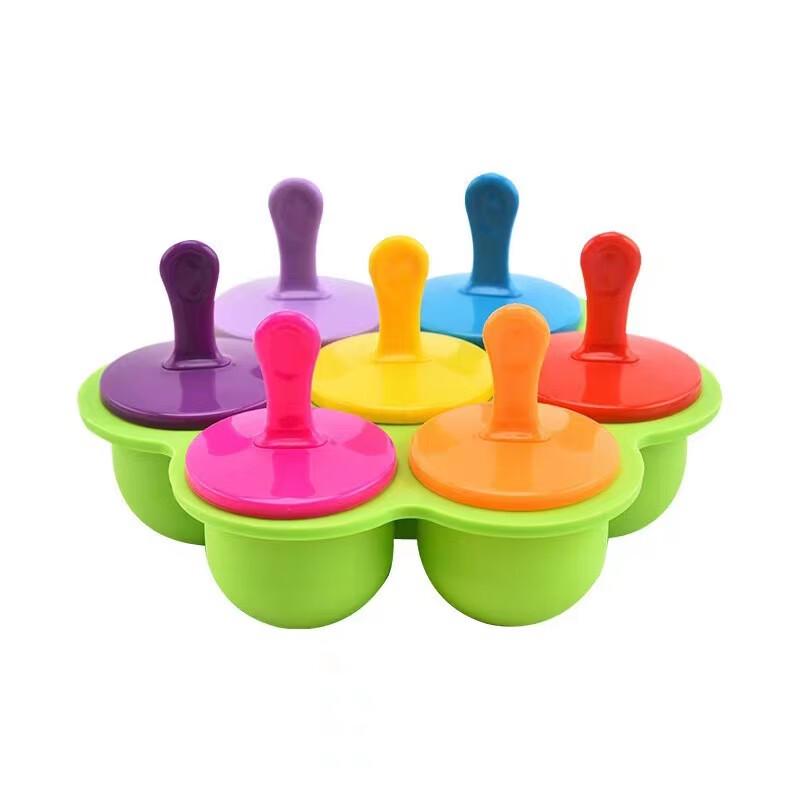 7-Cavity Silicone Ice Pop Mold with Lid