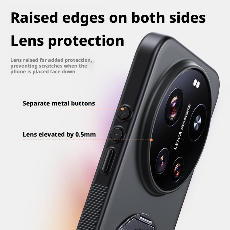 Для Xiaomi Mi 17 Ultra Чехол Каменная Песчинка Анти-Отпечатки Пальцев Анти-Масло Магнитный 360° Поворотная Подставка Тонкий Хват Мягкий Чехол Обложка