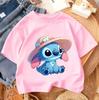 Casual everyday Tshirt for childrenTshirt with Kawaii cartoon print summer urban fashion set for boys and girls aged 3 to 14
