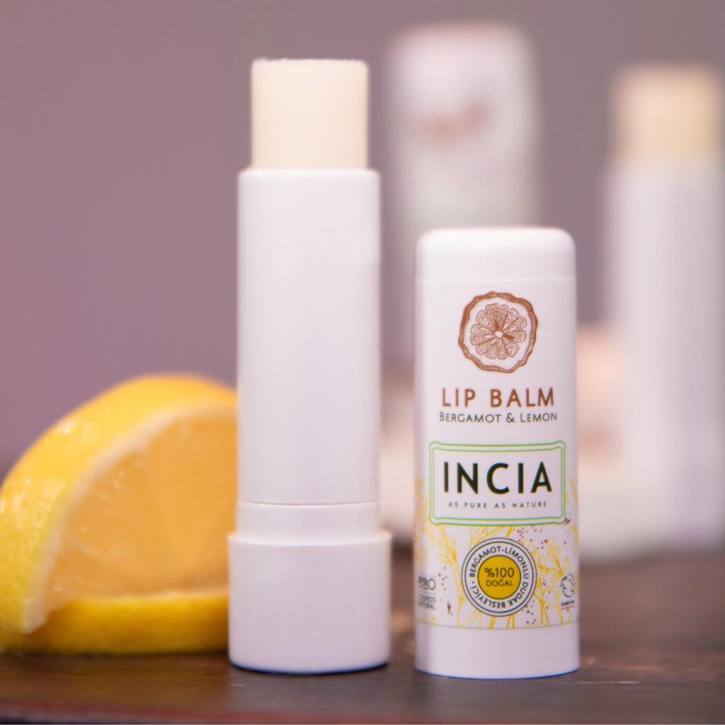 INCIA %100 Natural - Lip Balm - Bergamot and Lemon 6g