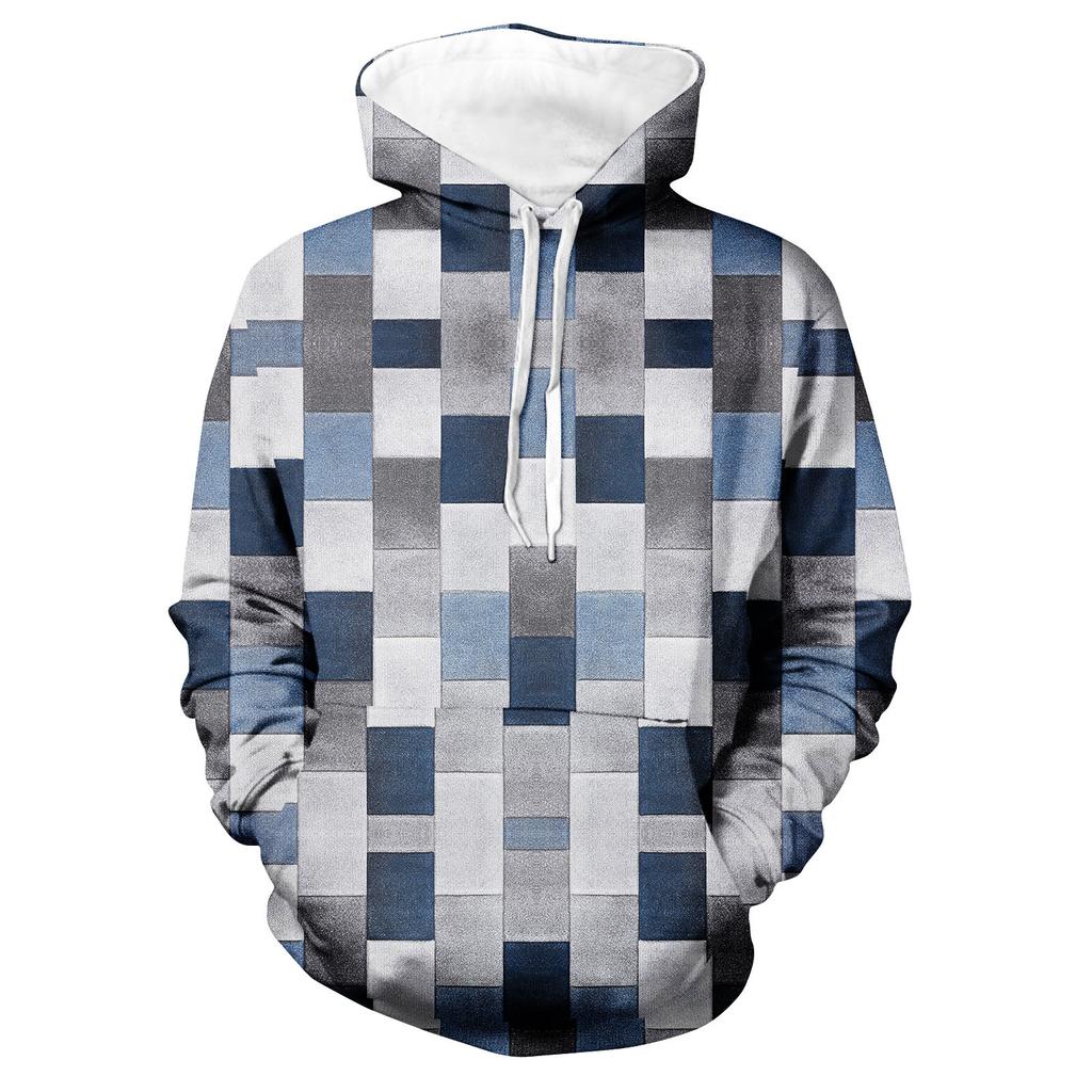 Fashion Print Loose Men's And Women's Long Sleeve Hooded Sweater