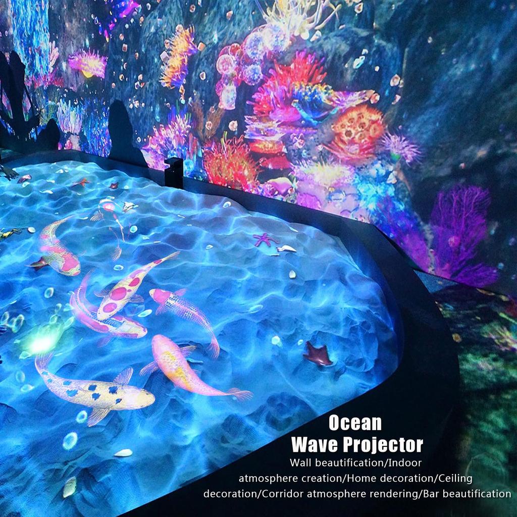 3-in-1 Star Projector and Ocean Wave Projector with Remote Control, Multi-Purpose DJ Ball Light for Home Theater Ceiling Room Decoration, Suitable