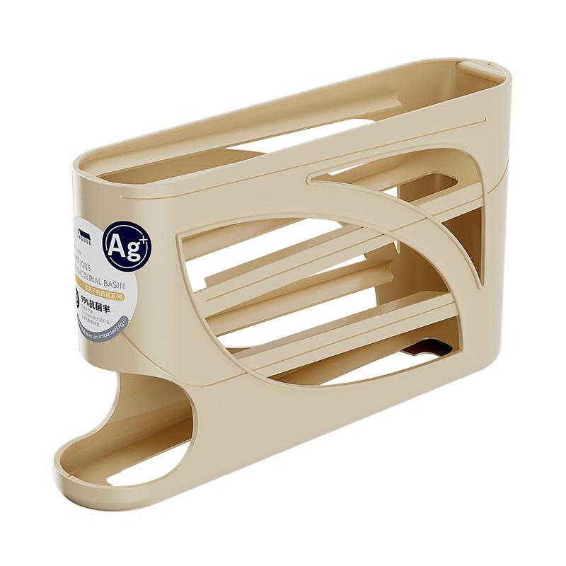 4 слоя автоматический вращающийся держатель для яиц, стойка для холодильника, ящик для хранения яиц, контейнер, кухонный холодильник, диспенсер для яиц, органайзер для холодильника