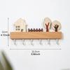 Wooden Key Holder 6 Hooks Sturdy Multipurpose Decorative Rustic Storage Hook