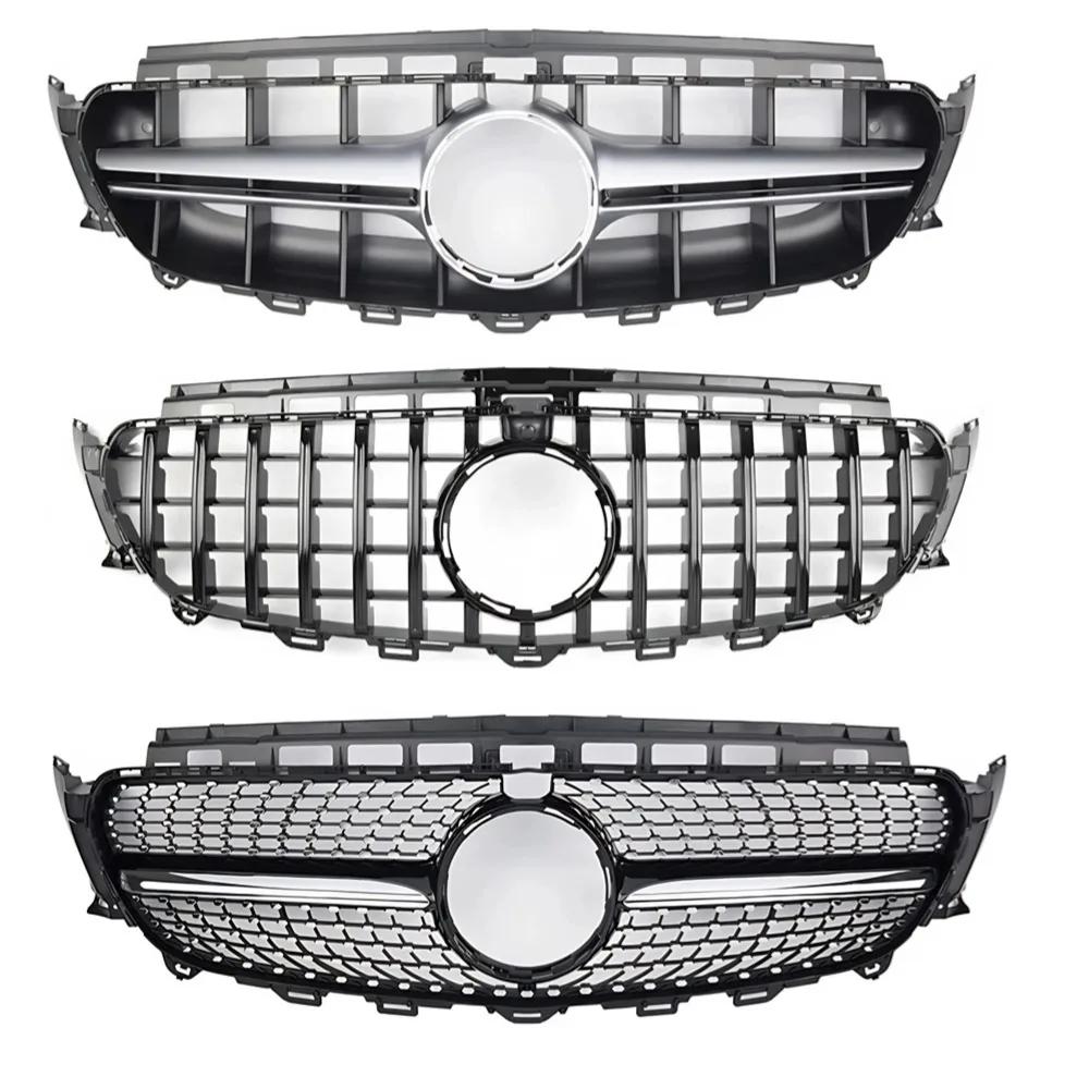 For Mercedes E-Class W213 2016-2020 Front Bumper Grille Gloss Black ABS Material Easy Installation Exterior Tuning Accessories