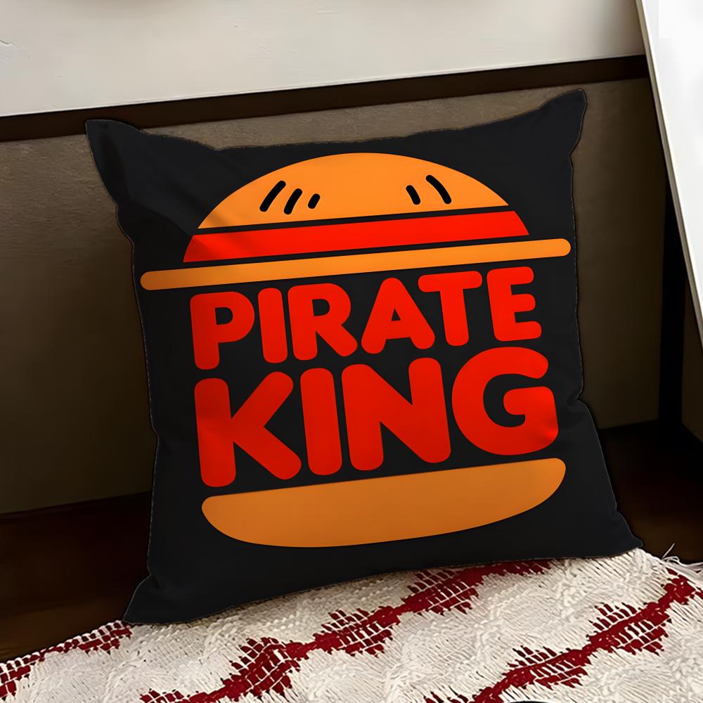 BBurger KKing Logo Cushion Cover Reversible Soft Durable Pillow Cover Home Car MultiScene Use for Daily Comfort