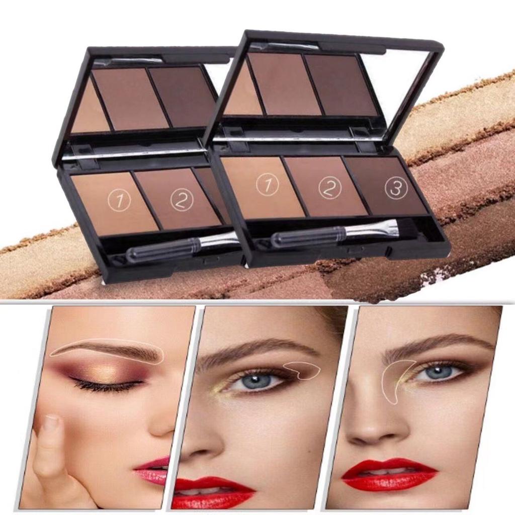 Three Dimensional Eyebrow Powder Waterproof, Sweat Resistant Long-lasting Makeup Nose Shadow Eyeshadow Contouring Tray Makeup Student Cosmetics